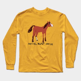 Sorrel white blaze horse Long Sleeve T-Shirt